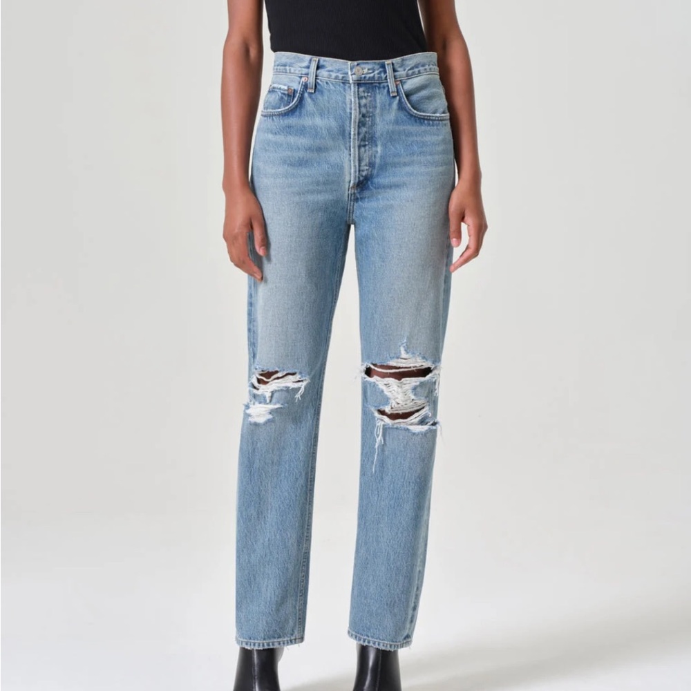 NWT Agolde 90’s Pinch Waist High Rise Straight Jeans